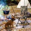 Gymax 360 Degree Swivel Silent Camping Chair Folding Chair W/ Padded Seat & Backrest Non-Slip Oversized Duck Feet Camouflage/Black - 4 of 4