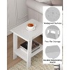 GustoWave Simplistic End Table, Narrow Side Table with 2 Tier Storage Shelf, Small Space Side Table for Bedroom - 4 of 4