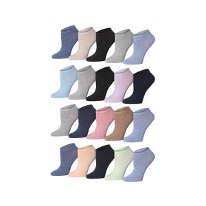 Fun Color No Show Socks - 20 Pairs - 1 of 4