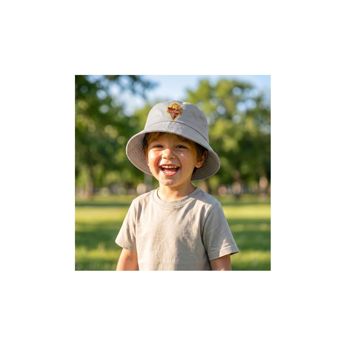 Gryffindor Bucket Hat for Kids - Officially Licensed Harry Potter Bucket Hat, Beach Hat, Sun Hat 4-14 Black, Grey, White and Red - thumbnail 9