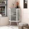 Dexmalle 22inch Floor Coner Cabinet with Tempered Glass Door - 2 of 4