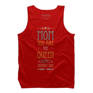 Men's Design By Humans Mother's Day Mom Queen By tmsarts Tank Top - 1 of 2
