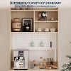 Kitchen Pantry Cabinet, Wooden Tall Sideboard Buffet Cabinet with Microwave Stand, Pegboard and Hutch, for Dining Room or Living Room - 4 of 4