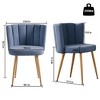 Modern Dining Chair Set of 2, with Iron Tube Wood Color Legs, Shorthair Cushions and Comfortable Backrest, for Dining Room, Living Room, Cafe - 2 of 4