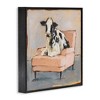 Stupell Industries Baby Cow on Pink Couch Framed Giclee Art - 2 of 4