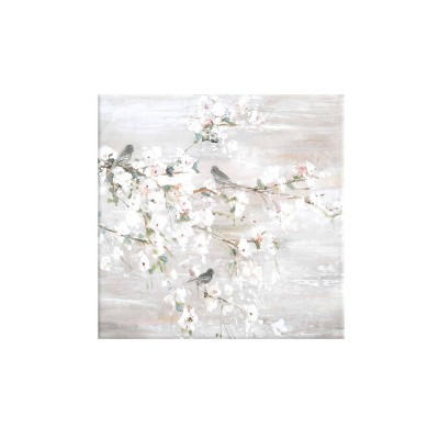 24" x 24" Cherry Blossom Tree Unframed Wall Canvas Tan - Prinz