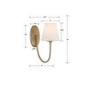 Crystorama Lighting Juno 1 - Light Sconce in  Vibrant Gold - 3 of 4