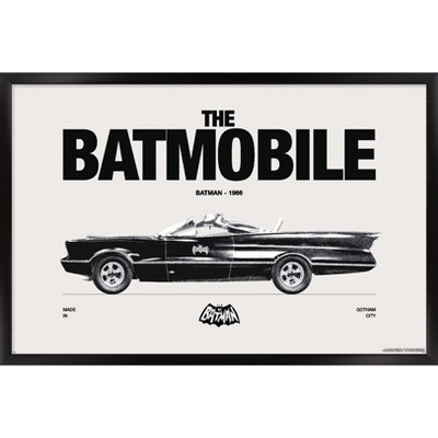 Trends International DC Comics Batman: 85th Anniversary - The Batmobile 1966 Framed Wall Poster Prints