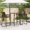 vidaXL Bistro Table Black 15.7"x27.5" Metal - 3 of 4