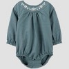 Carter's Just One You® Baby Girls' 2pc Embroidered Bubble Top & Bottom Set - Green - 2 of 4