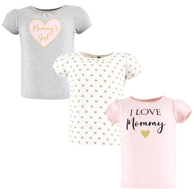 Hudson Baby Infant Girl Short Sleeve T-Shirts, Girl Mommy, 1 of 6