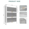 NicBex 31.5 Inch Freestanding Shoe Cabinet with 3 Flip Drawers,Storage Cabinets for Kitchen,Living Room and Entryway,White - 3 of 4