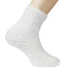 Pawz by Bearpaw Women's 2 Packs Solid Lounge Socks Comfy Soft Cute Fuzzy Socks Warm Socks for Women - Women's Cozy Lounge Socks, Black/Bone - 2 of 3