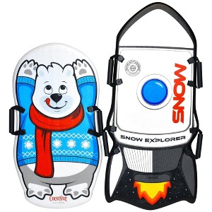 CocoNut Outdoor: Single & Double-Rider Foam Sleds - Polar Bear & Rocket Ship - 1 of 4