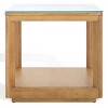 Benecarlo Wood And Glass Top Accent Table - SFV2158A - Natural/Clear - Safavieh Couture - 4 of 4