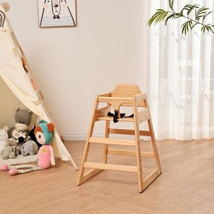 FONTOI Breast Feeding Accessories Kit, Portable Feeding with Perimeter Rail, Baby Booster Seat, Compact Toddler Chair, Walnut Brown, 22.9"*29.2"*20" - 1 of 4