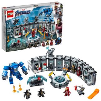 LEGO Marvel Avengers Iron Man Hall of Armor Superhero Mech Model with Tony Stark Action Figure 76125