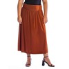 24seven Comfort Apparel Foldover Plus Size Maxi Skirt With Pockets - 4 of 4