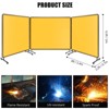 3 Panel Vinyl Welding Screen with Metal Frame,Flame-Resistant Welding Protection Screen, Welding Screen Panel for Workshop,Industrial - 2 of 4