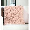 HomeRoots 20" Pale Pink Shaggy Beads Square Throw Pillow - 2 of 4
