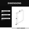 24x36 In. Aluminum Framed Rounded Rectangle Bathroom Wall Mirror, Hangs Horizontally or Vertically - 4 of 4