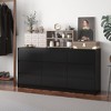 FUFU&GAGA Modern Horizontal Dresser High Gloss 9 Drawer Wooden Chest of Drawers Bedroom - 2 of 4