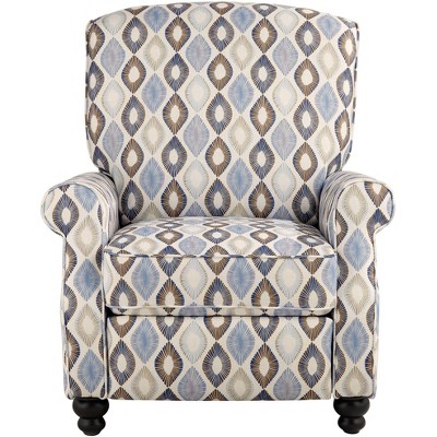 Elm Lane Blue Diamond Wood Recliner Chair