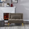 NicBex Single Sofa Bed Convertible Futon Sofa with Gold Metal Legs for Apartments or Studios - 3 of 4