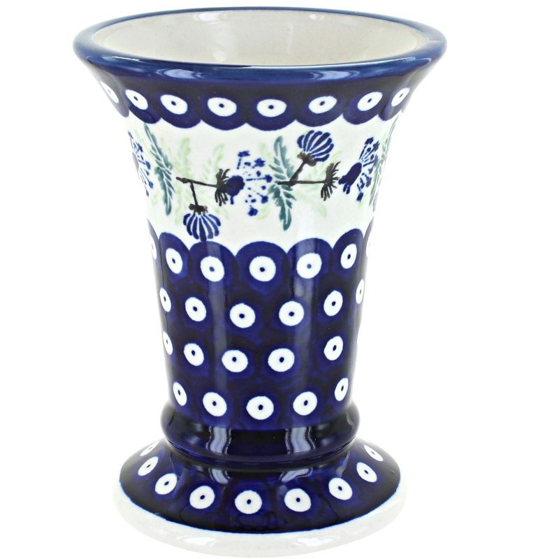 Blue Rose Polish Pottery 853 Zaklady Small Vase, 1 of 2