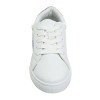Kensie Girls White Casual Sneakers with Lace Up Closure and Glittery Accents  (Little Kid/Big Kid) - 4 of 4