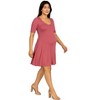 Maternity Knee Length A-Line Elbow Sleeve Dress - 24seven Comfort Apparel™ - 2 of 4