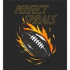"Perfect Spirals" Flaming Football Youth Long Sleeve Hoodie - 2 of 2