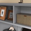 NicBex Hall Tree with Bench, Shoe Rack, Open Storage and Shoe Shelf Coat Rack with 4 Hooks, Soft Cushion for Hallway, Living Room, Gray - 3 of 4
