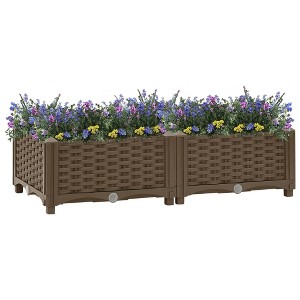 vidaXL Raised Bed 31.5"x15.7"x9.1" Polypropylene - 1 of 4