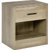 Sapphtopaz Modern End Table with Drawer & Open Shelf Versatile Nightstand with Sturdy Wood Frame Sofa Side Table for Living Room, Bedroom - 3 of 4