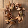 Sullivans Magnolia Leaf Mini Wreath  Fall Wreath  Front Decor Decor  Perfect for Fireplace Mantels  Dining and Living Rooms - 3 of 4