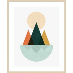 Amanti Art Geometric landscape by Vitor Costa Wood Framed Wall Art Print - 1 of 4
