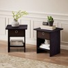 HOMLUX 2PCS Nightstand Sofa End Table Bedside Table with Bin Drawer & Open Shelf - 2 of 4