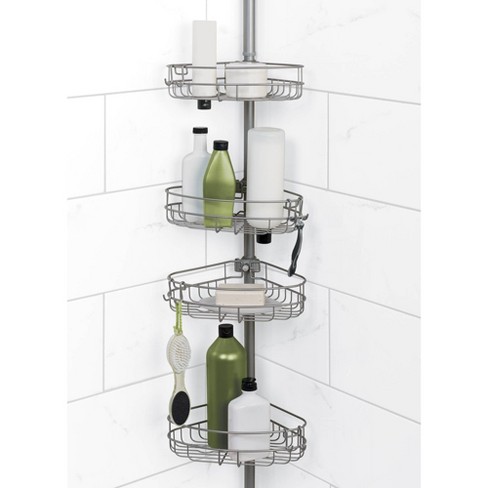 Tension Pole Shower Caddy Stainless Steel - Zenna Home