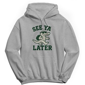 Rerun Island Men's See Ya Later Alligator Long Sleeve Graphic Cotton Sweatshirt Hoodie - 1 of 4