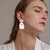 2025 Gothic Ghost Earrings for Women - Double-Sided Printed Halloween Dangle Earrings, Party Accessories - 4 of 4