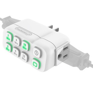 Fosmon Indoor Countdown Timer Outlet, ETL Listed Plug in Light Timers for Electrical Outlets, Heavy Duty Compact AC Timer, 3-Prong Grounded 15A/1875W - 1 of 4