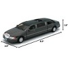 KiNSMART 1999 Lincoln Town Car Black Stretch Limousine 7Inch 1:38 Scale Die Cast Metal Model Limo Toy - 2 of 2