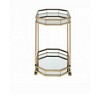 Kitchen Cart with Two Spacious Mirror Shelves and Smooth-rolling Caster Wheels - 4 of 4