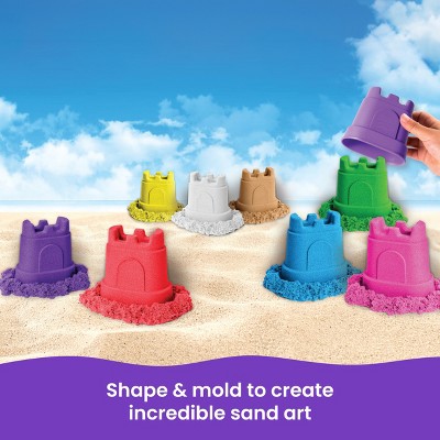 Kinetic Sand Castle Containers 10-Pack Multicolor Sensory Toy