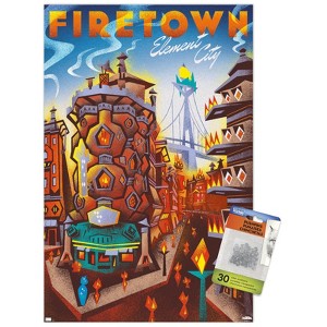 Trends International Disney Pixar Elemental - Firetown Unframed Wall Poster Prints - 1 of 4