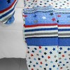 Slickblue Full/Queen Cotton Quilt Set, 3PC, Reversible Stars/Flowers Print, Pre-Washed, with Two Shams - 4 of 4