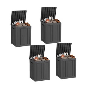 VisioGear Lockable Deck Boxes, Multi-Capacity Outdoor Storage Deck Box, Small Patio Storage Bin for Garden Tools - 1 of 4