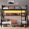 TIRAMISUBEST Twin over Full / Twin XL over Queen Bunk Bed, Kids / Teens Metal Bed Frame with Storage Shelves and LED Light - 3 of 4