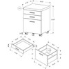NicBex Modern File Cabinet with Wheels,Vertical Filing Cabinets with 3 Drawers and Handles,Office Cabinet for Home, Office - 3 of 4